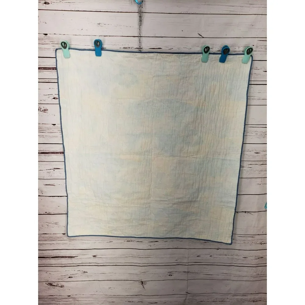 South Western Mexican Lap Baby‎ Blanket Blue Southwestern Quilt Vintage Boho